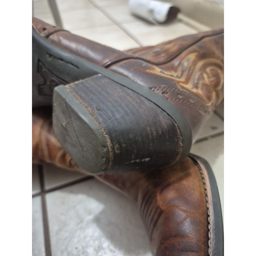 ARIAT WOMEN'S BOOTS 10005908 HERITAGE Western X Toe BROWN LEATHER SIZE 7.5B - Picture 9 of 11